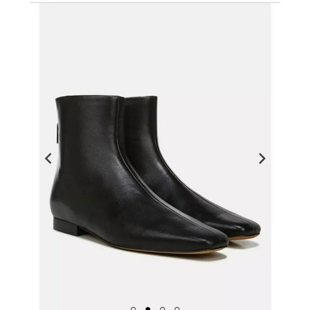 Vince Ness Women's Black Leather Boot Size 5.5 M